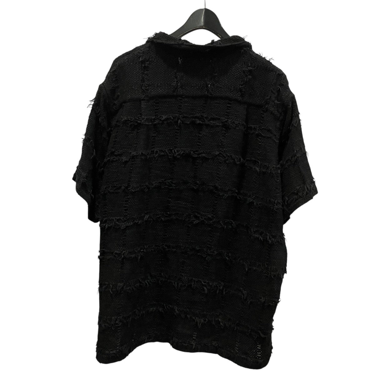 FRINGE CHECK TWEED OPEN COLLAR SHIRTフリンジチェック半袖シャツYK25SS001005SH