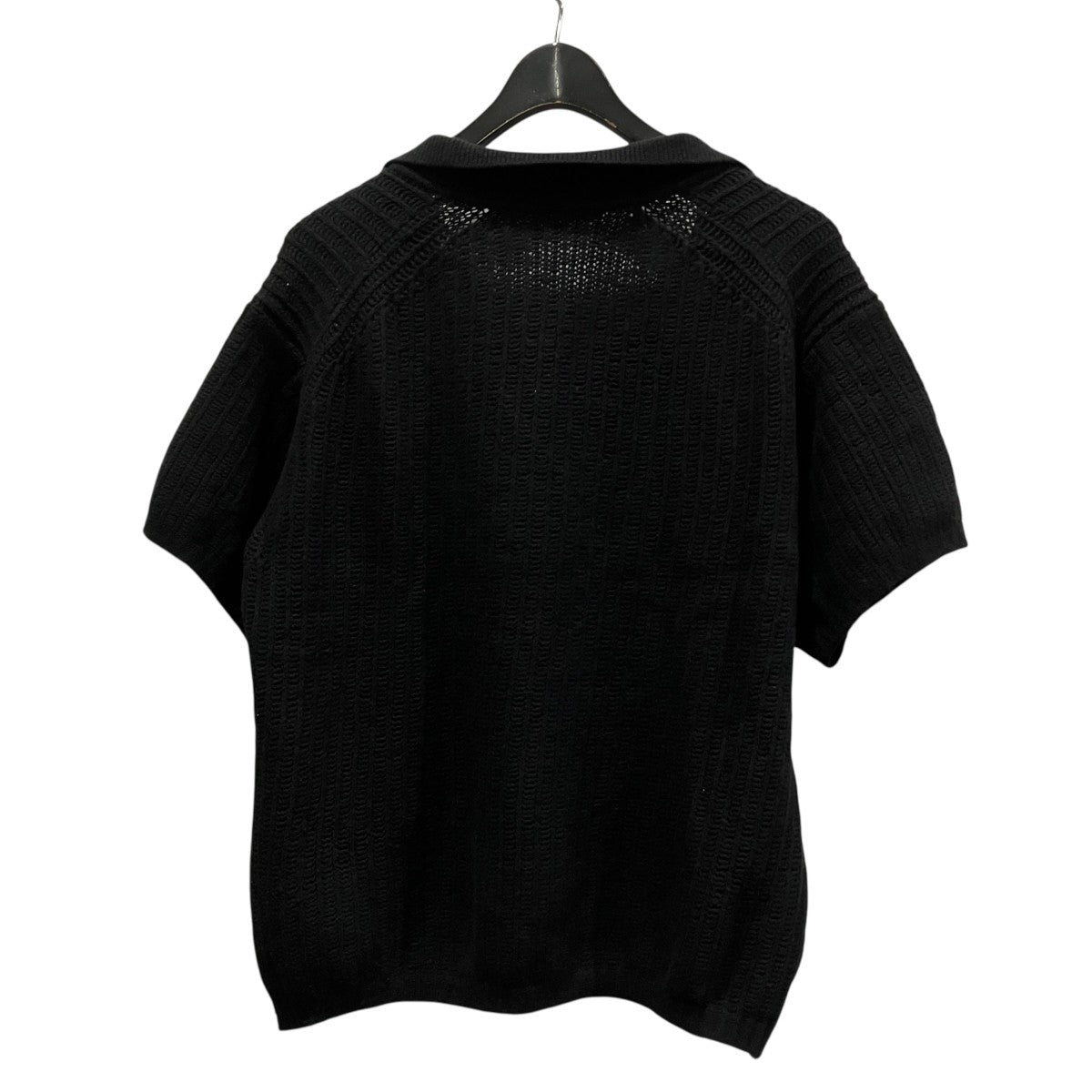 BRUSHED COTTON WOOL RIB KNIT SKIPPER POLOスキッパーニットポロシャツA23SP02HA