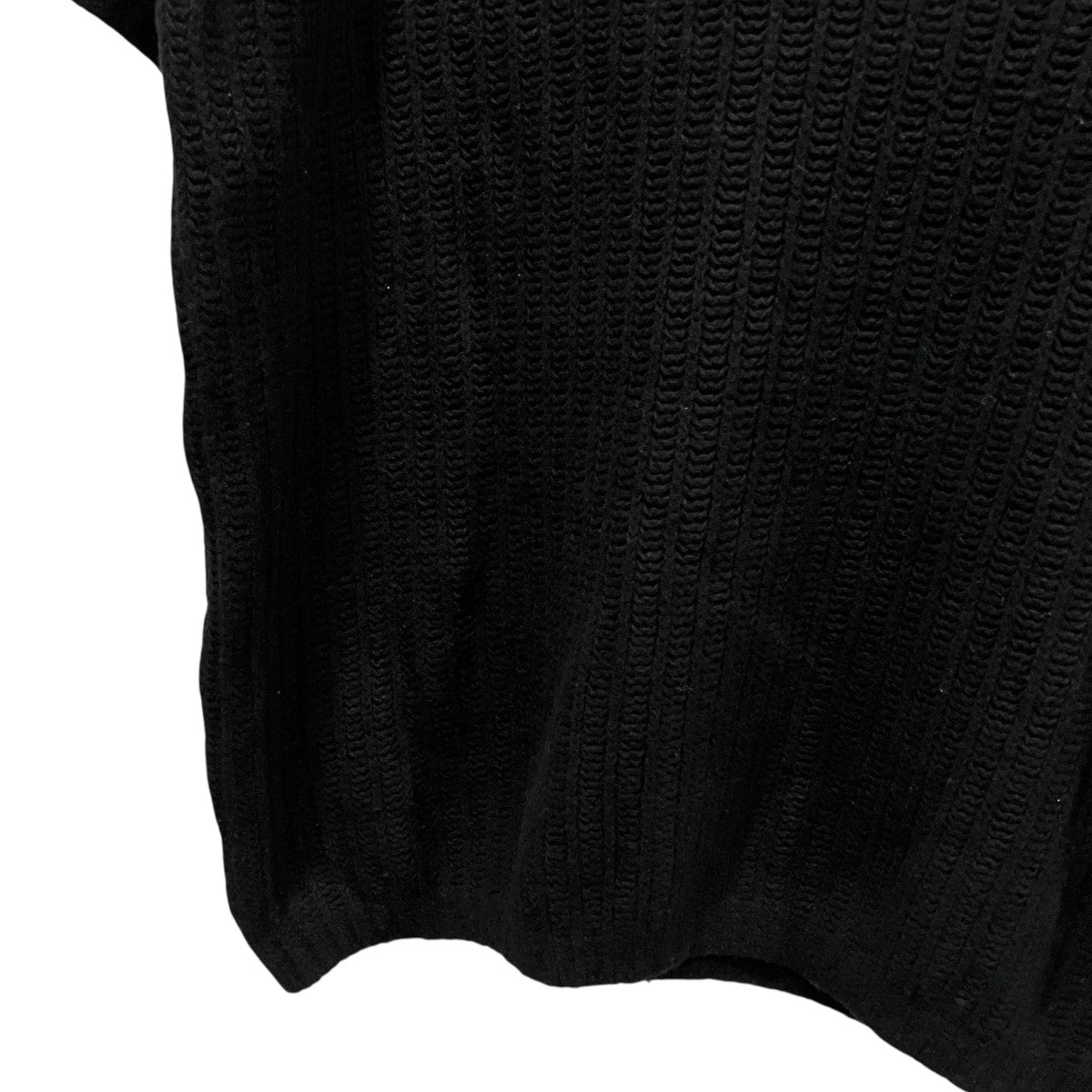 BRUSHED COTTON WOOL RIB KNIT SKIPPER POLOスキッパーニットポロシャツA23SP02HA