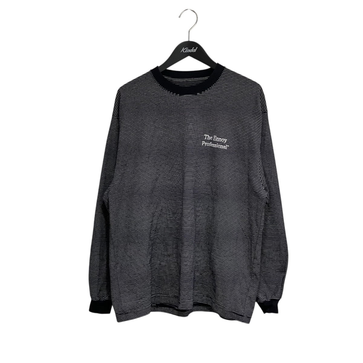 ロゴ刺しゅうボーダー長袖TシャツSS23BRENCT04AM