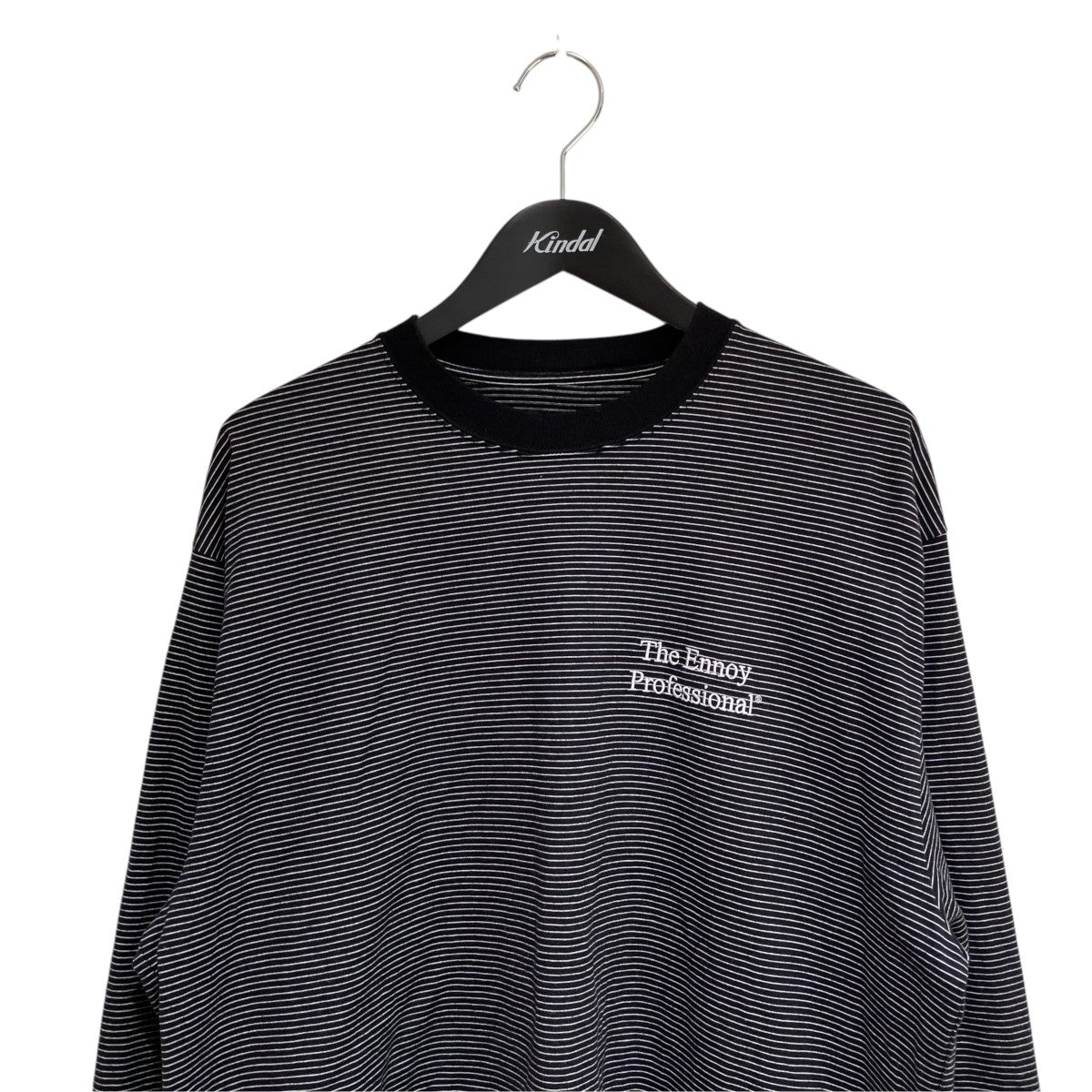 ロゴ刺しゅうボーダー長袖TシャツSS23BRENCT04AM