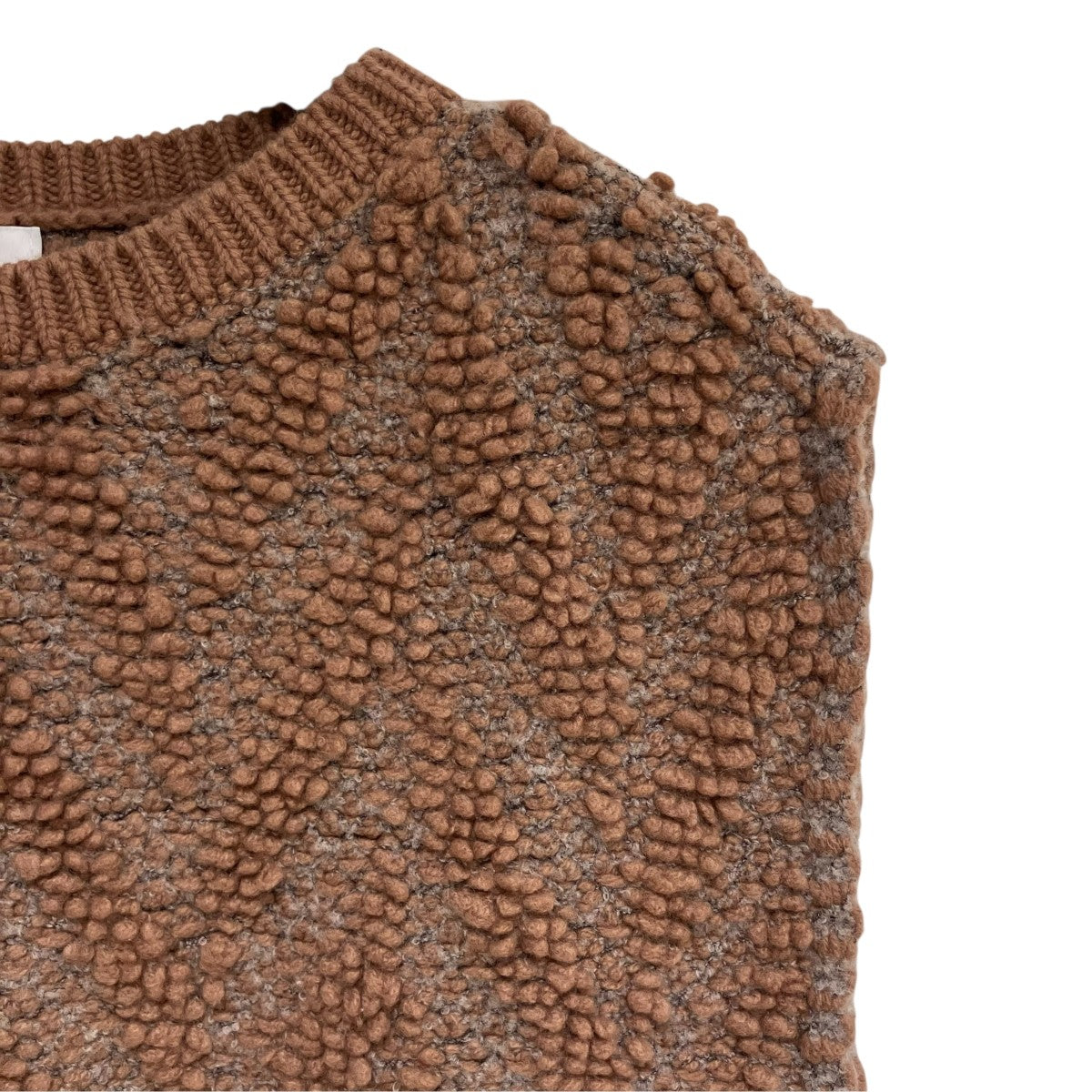 JACQUARD KNIT NO SLEEVE PULLOVERウールボアベスト8618-299-0070