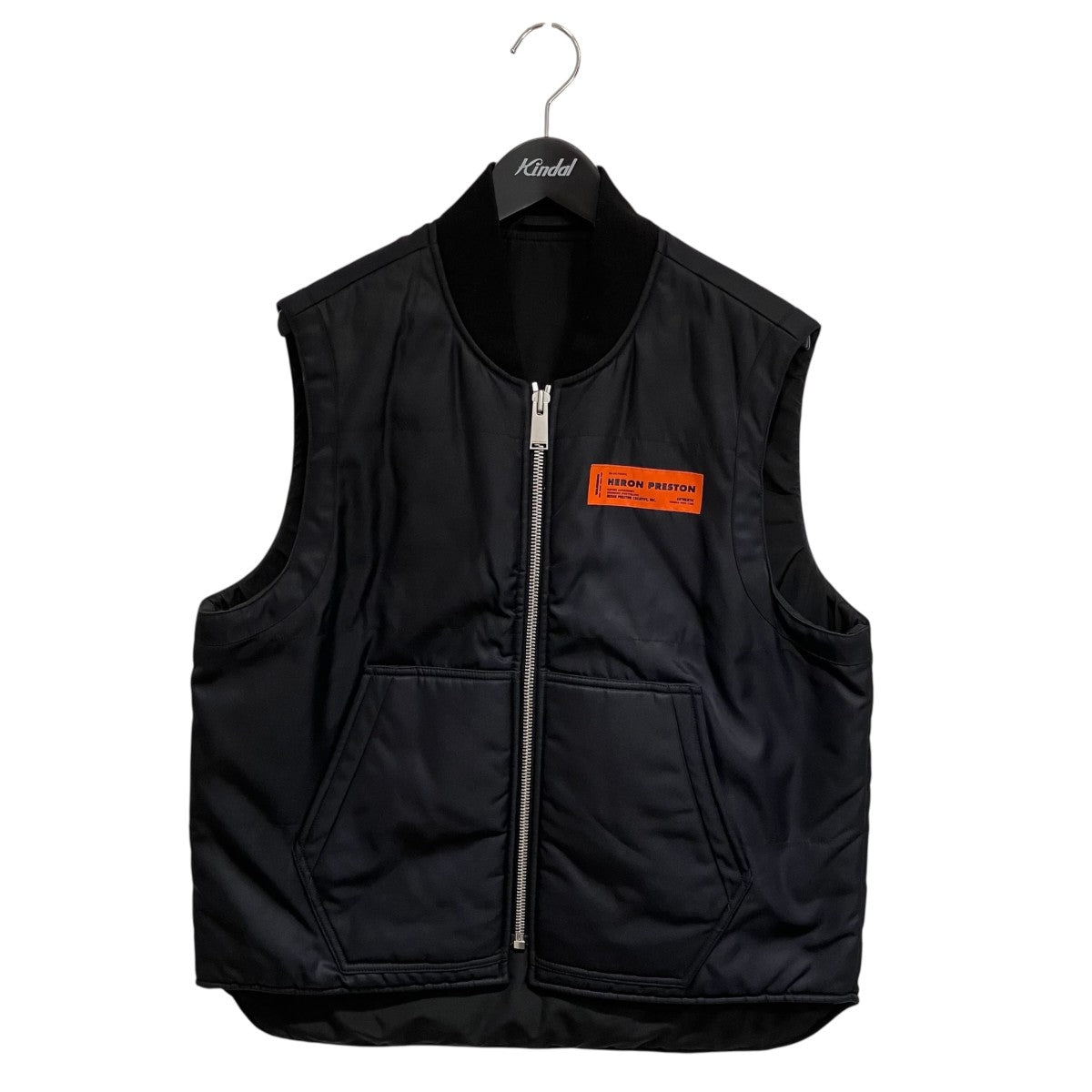 GILET HP EAGLE PRINT NYLON中綿ベストHMEA069F21FAB001