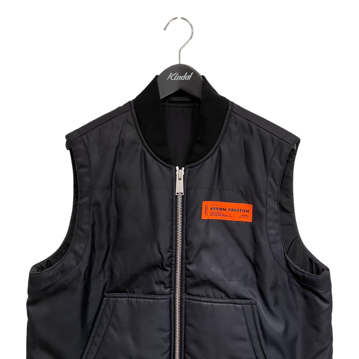 GILET HP EAGLE PRINT NYLON中綿ベストHMEA069F21FAB001