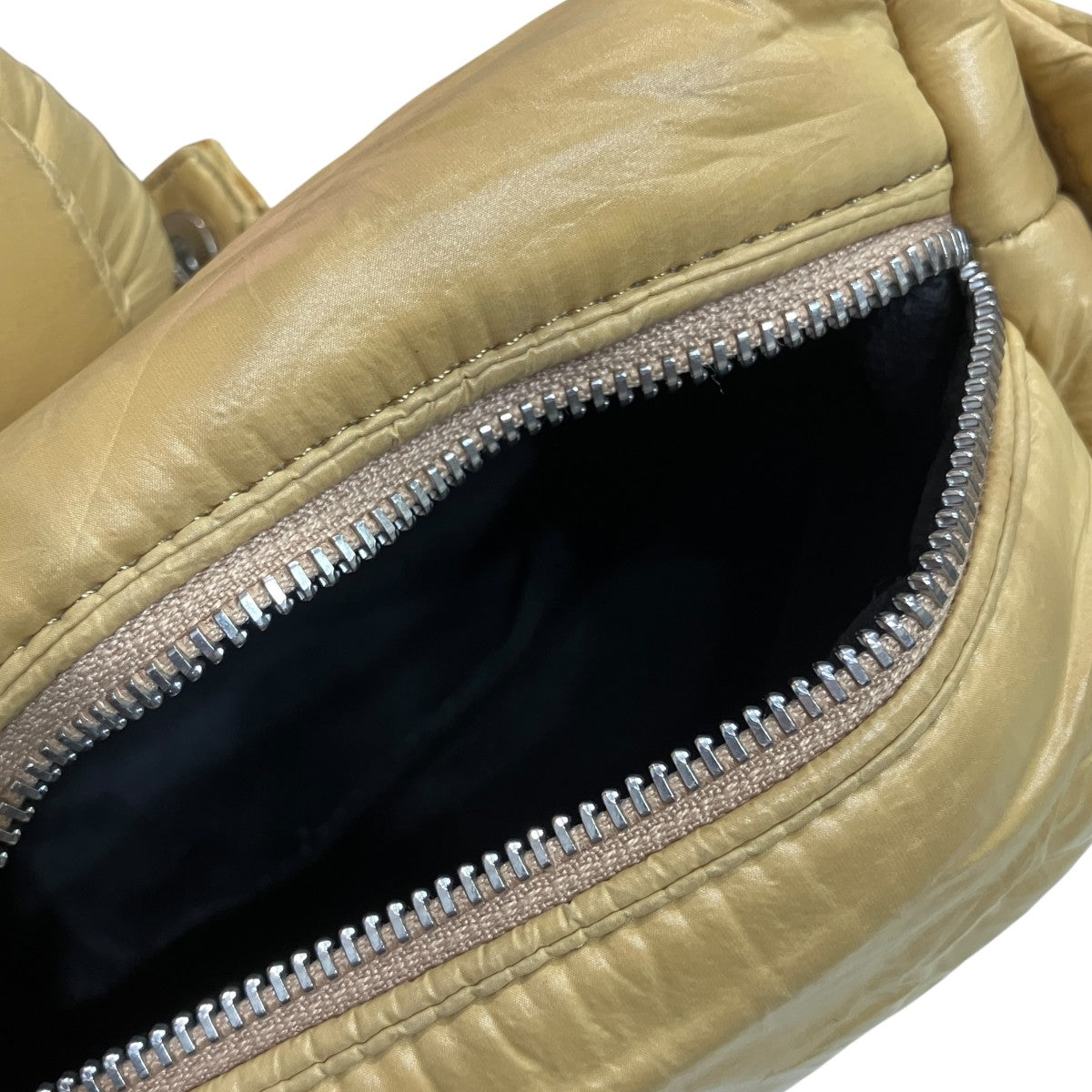 Knotted Handle Crinkled Cushion Bagナイロンハンドルバッグ