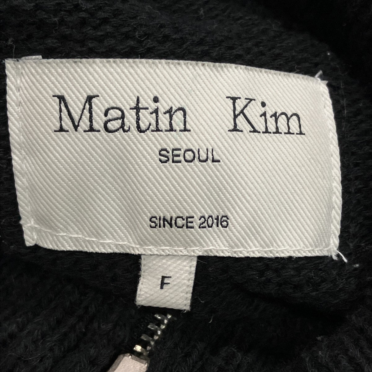 Matin Kim(マーティンキム) EMBROIDERY LOGO KNIT ZIP UPロゴ刺しゅう