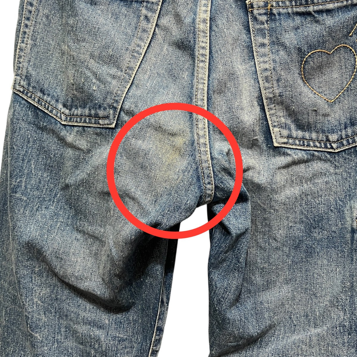 ヴィンテージ加工シンチバックデニムパンツHM28PT006