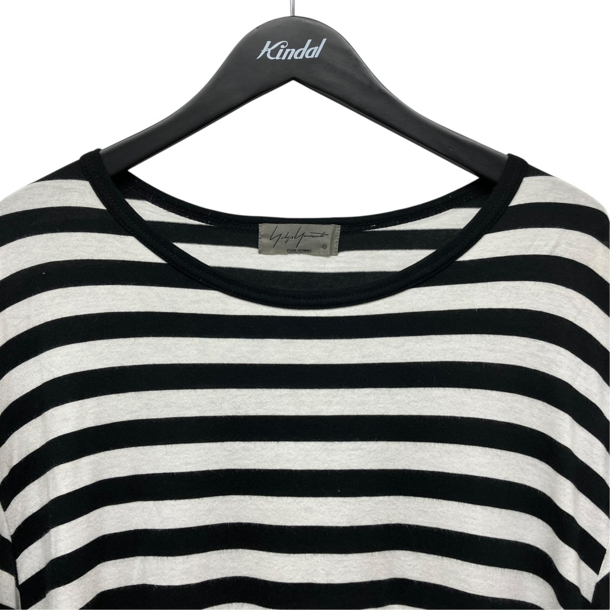 Yohji Yamamoto pour homme バックプリント長袖ボーダーカットソーHW-T15-270 ｽﾀｯﾌTｼｬﾂﾛﾝｸﾞ 古着・中古-3枚目のアイテム画像