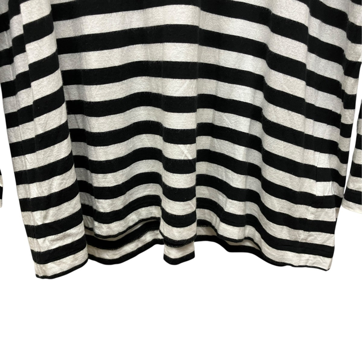 Yohji Yamamoto pour homme バックプリント長袖ボーダーカットソーHW-T15-270 ｽﾀｯﾌTｼｬﾂﾛﾝｸﾞ 古着・中古-4枚目のアイテム画像