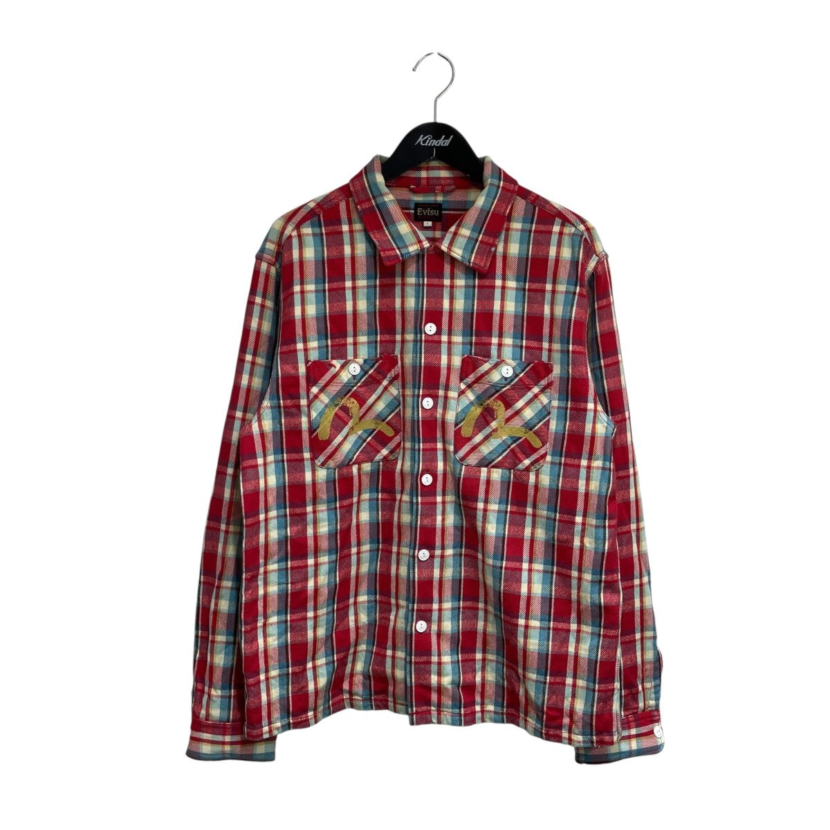 EVISU カモメプリントネルシャツ2EAEJM5SL6103RXCT 古着・中古-1枚目のアイテム画像