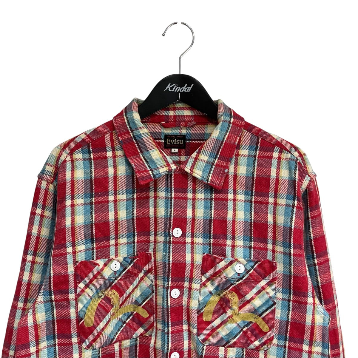 EVISU カモメプリントネルシャツ2EAEJM5SL6103RXCT 古着・中古-3枚目のアイテム画像