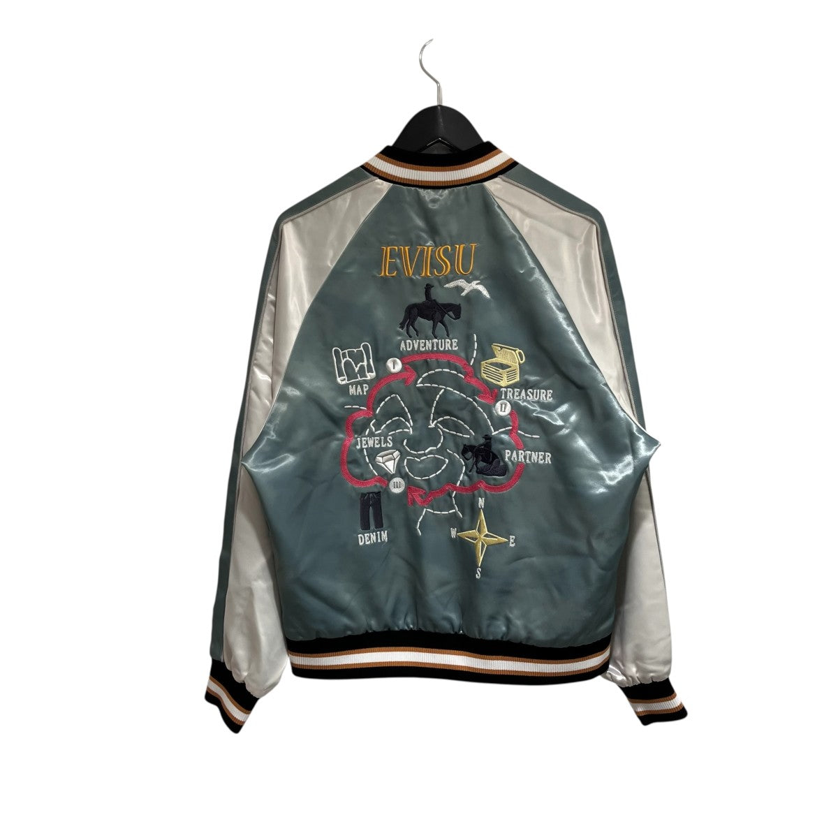 EVISU Treasure Hunt Faded Souvenir Jacketスカジャン2ESEJM6JK6106RXSN 古着・中古-2枚目のアイテム画像