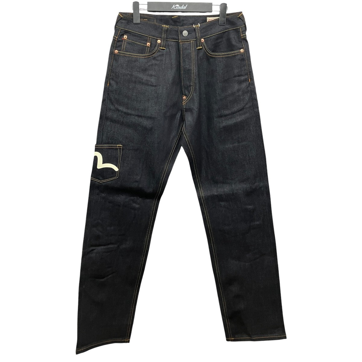 EVISU MULTI-POCKET REGULAR FIT JEANSマルチポケットカモメプリントデニムパンツ2EAHTM4JE125600DN 古着・中古-1枚目のアイテム画像