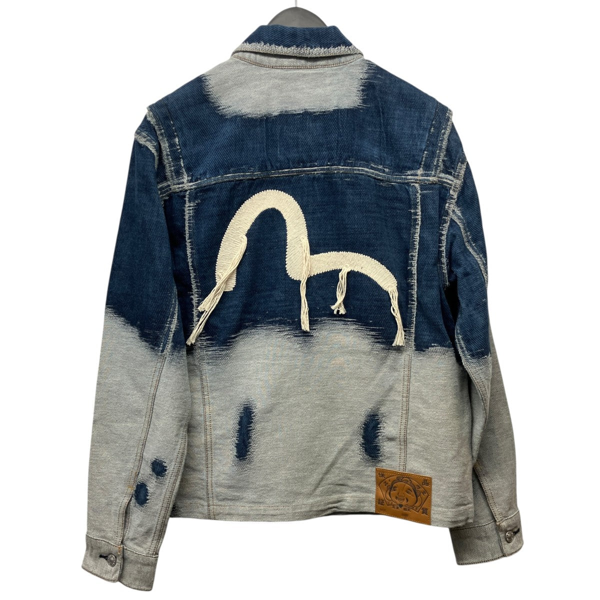 EVISU ﾀﾞﾒｰｼﾞﾛｺﾞ ＆ ｶﾓﾒ刺繍 ﾘﾗｯｸｽﾌｨｯﾄ ﾃﾞﾆﾑｼﾞｬｹｯﾄカモメ刺しゅうグラデーションデニムジャケット2ESHTM5DJ1040RXDN 古着・中古-2枚目のアイテム画像