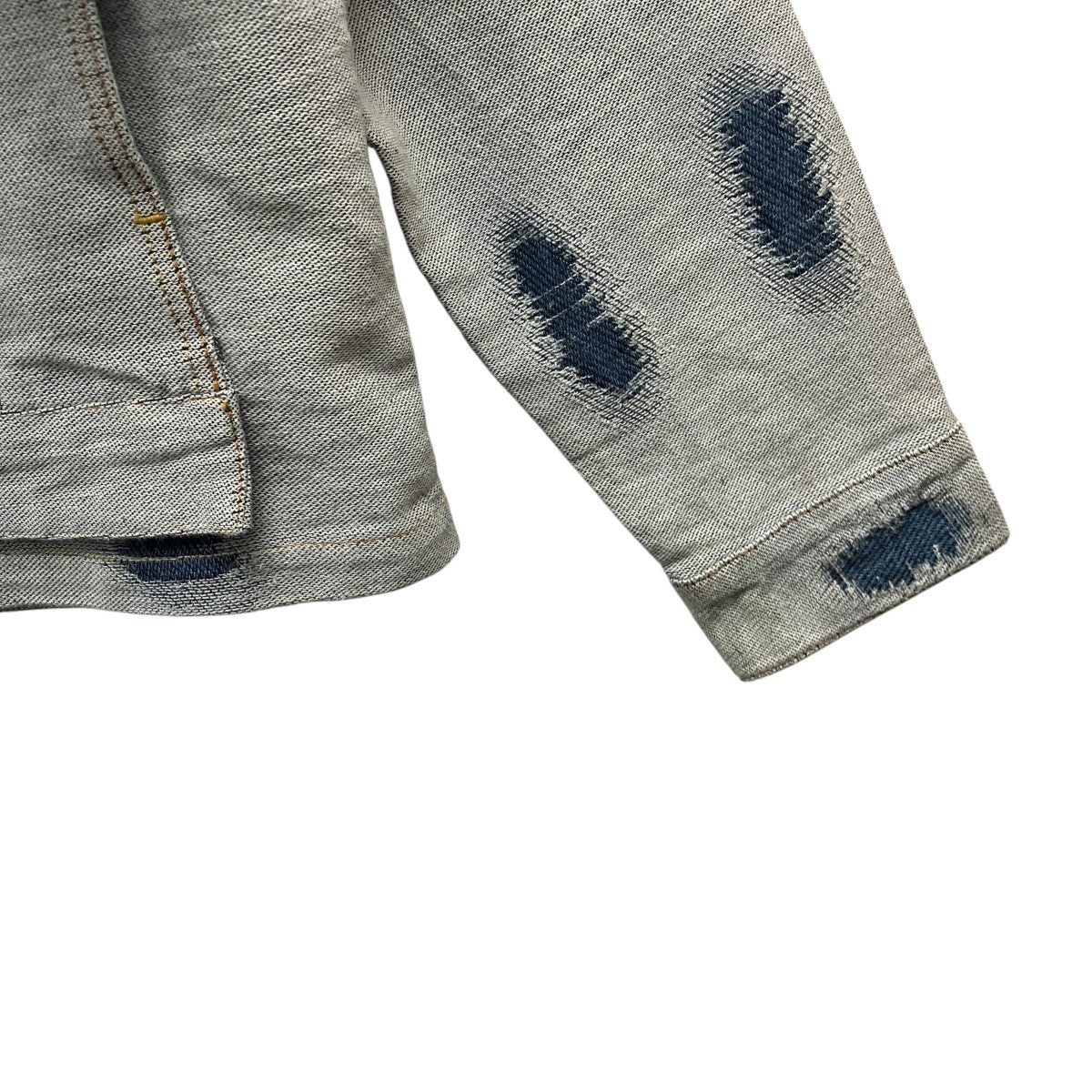 EVISU ﾀﾞﾒｰｼﾞﾛｺﾞ ＆ ｶﾓﾒ刺繍 ﾘﾗｯｸｽﾌｨｯﾄ ﾃﾞﾆﾑｼﾞｬｹｯﾄカモメ刺しゅうグラデーションデニムジャケット2ESHTM5DJ1040RXDN 古着・中古-5枚目のアイテム画像