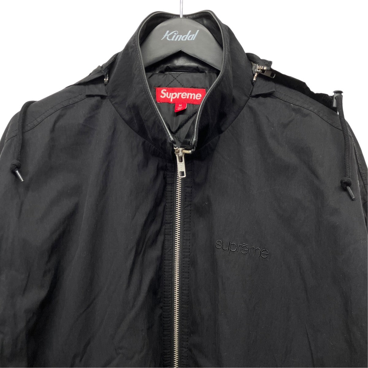 Supreme 25SS襟レザー胸ロゴ刺しゅう中綿ジャケットLeather Collar Utility Jacket 古着・中古-3枚目のアイテム画像