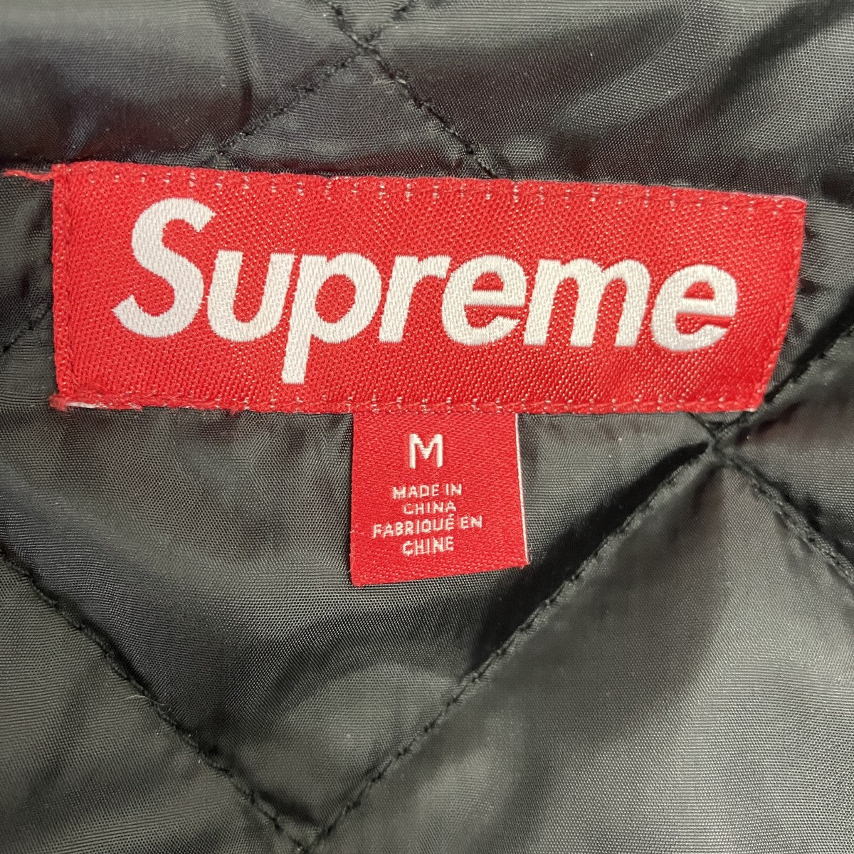 Supreme 25SS襟レザー胸ロゴ刺しゅう中綿ジャケットLeather Collar Utility Jacket 古着・中古-7枚目のアイテム画像
