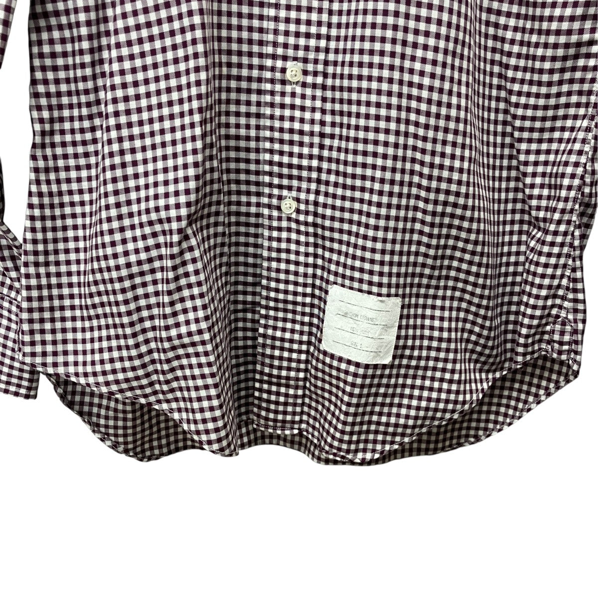 Thom Browne ギンガムチェックシャツ01113A4008 古着・中古-4枚目のアイテム画像