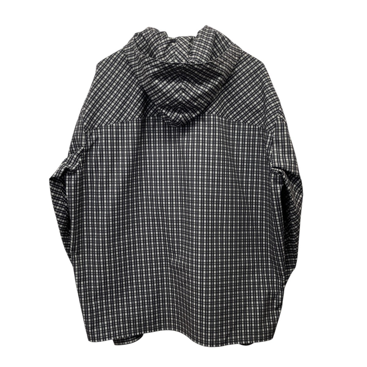 ROA Aair Floweave Printed Check Long Sleeve Hooded Shirtチェックジップパーカー 古着・中古-2枚目のアイテム画像