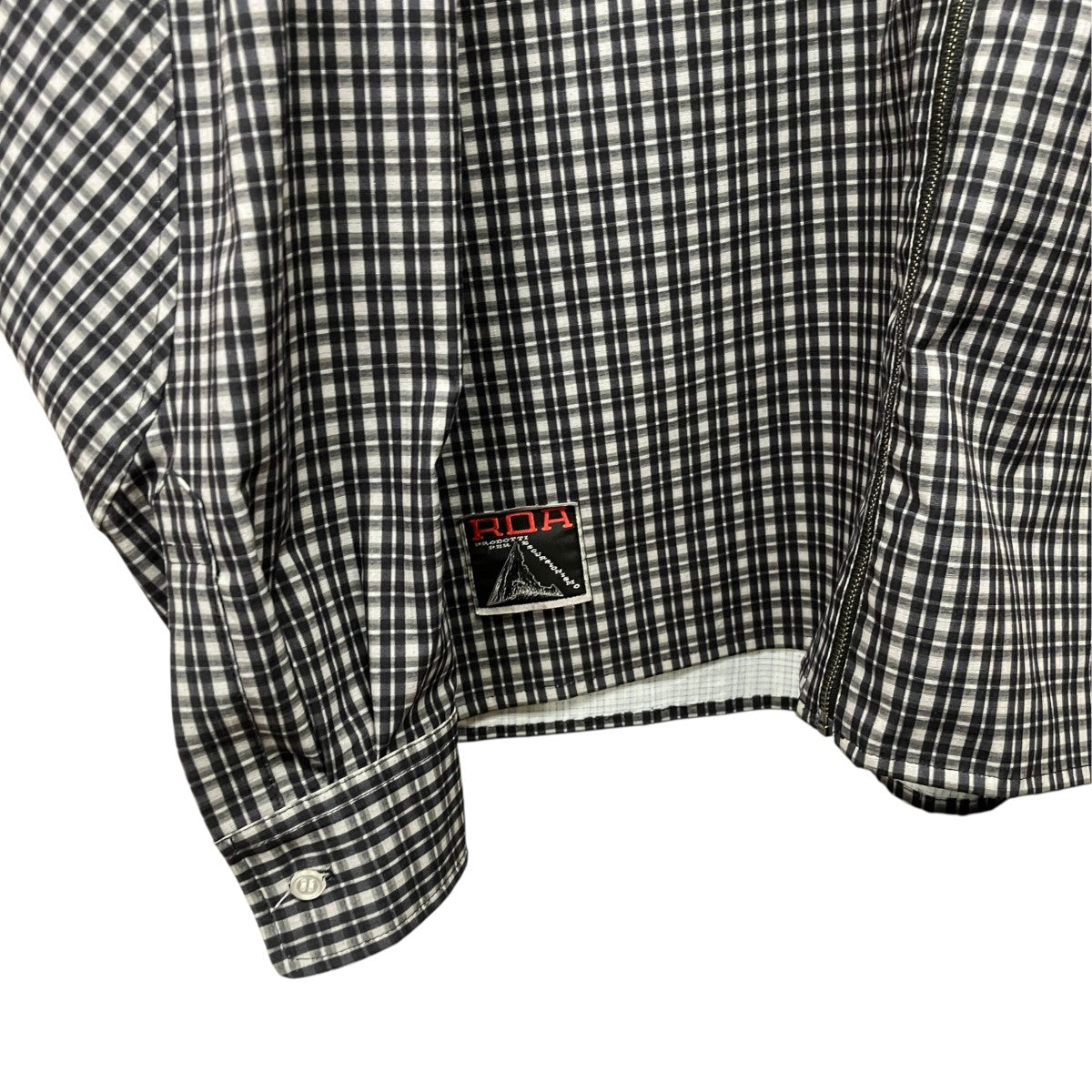 ROA Aair Floweave Printed Check Long Sleeve Hooded Shirtチェックジップパーカー 古着・中古-4枚目のアイテム画像