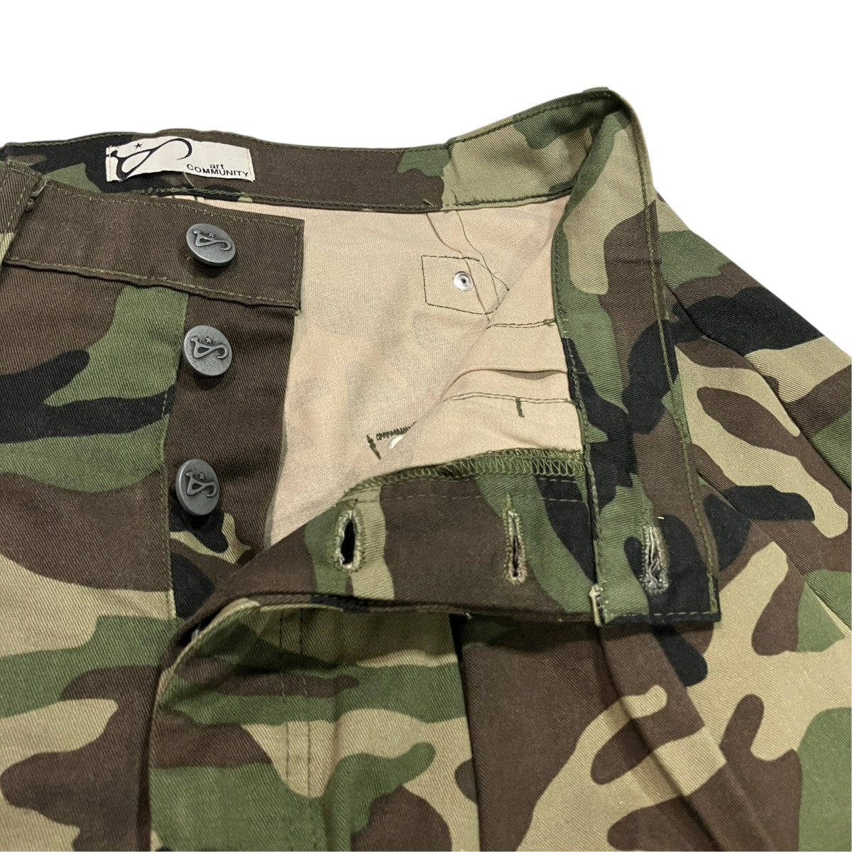 ART COMMUNITY Camo Triptych Japanese Pant Lot3カモ柄パンツ 古着・中古-3枚目のアイテム画像