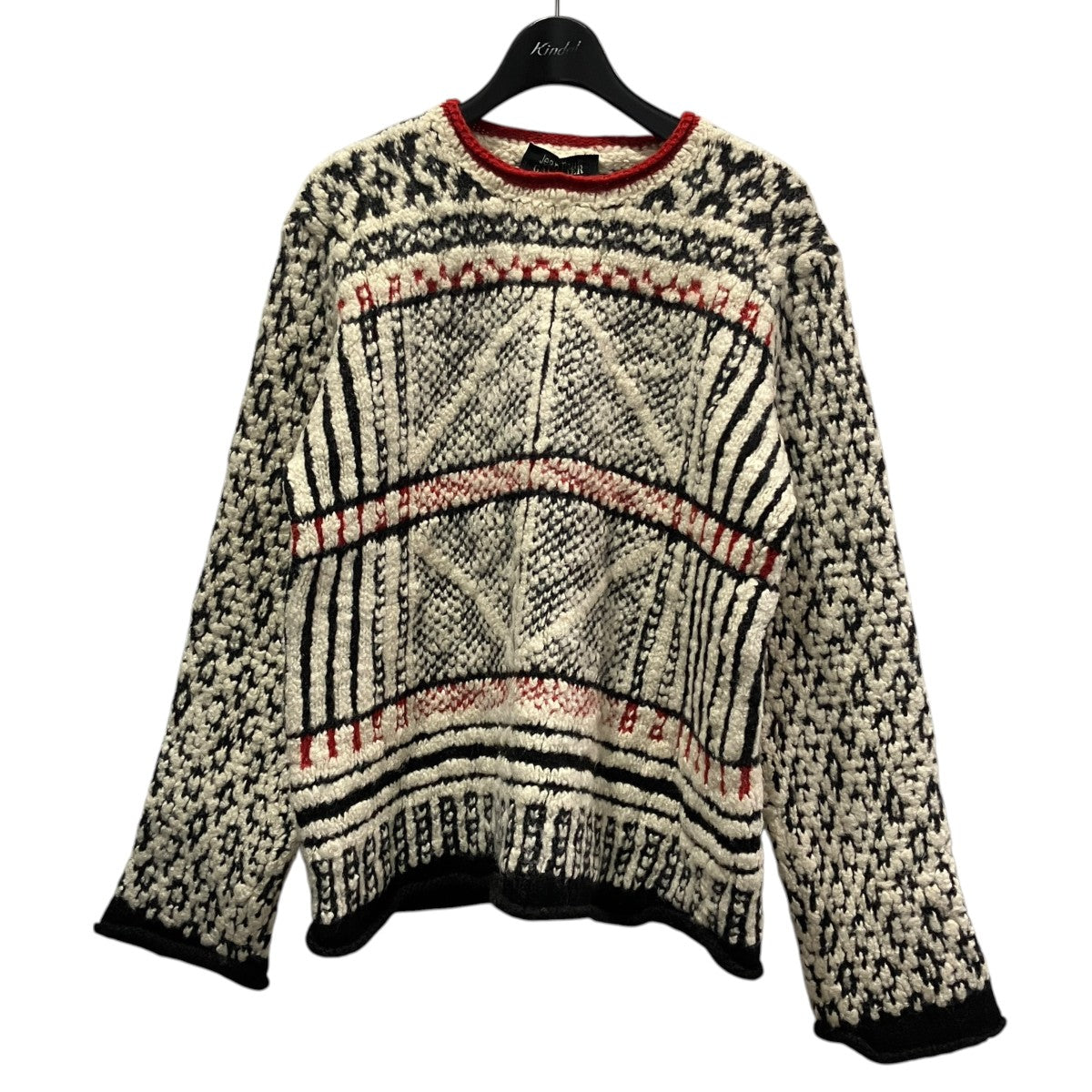 Jean Paul GAULTIER MAILLE 総柄ニット 古着・中古-1枚目のアイテム画像
