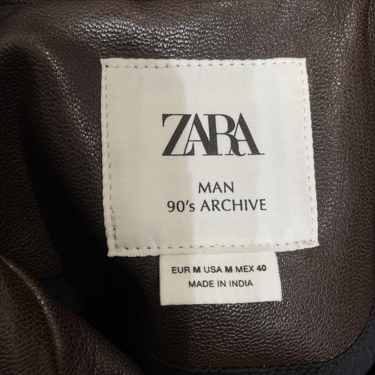 ZARA フェイクレザーレザージャケット 古着・中古-5枚目のアイテム画像