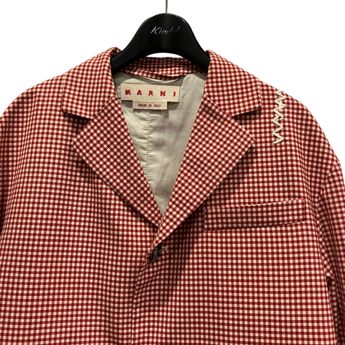 MARNI 25SSギンガムチェックジャケットGUMU0067S3 古着・中古-3枚目のアイテム画像