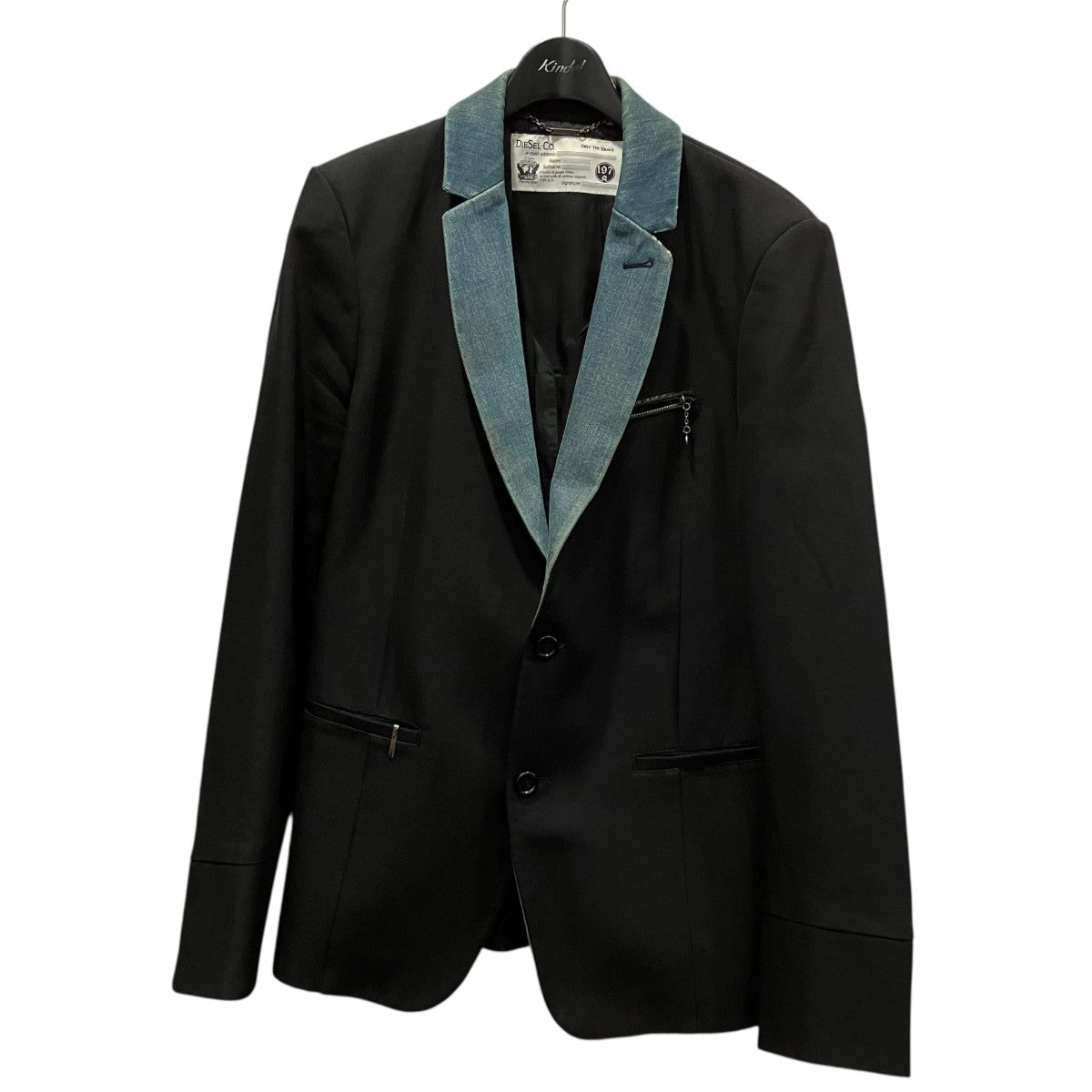 DIESEL デニム切替テーラードジャケット 古着・中古-1枚目のアイテム画像