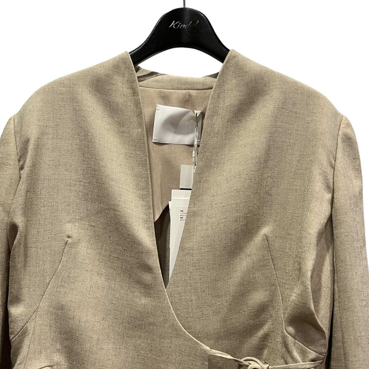 mame kurogouchi Triacetate Polyester Collarless JacketノーカラージャケットMM26SS-JKI073 古着・中古-3枚目のアイテム画像