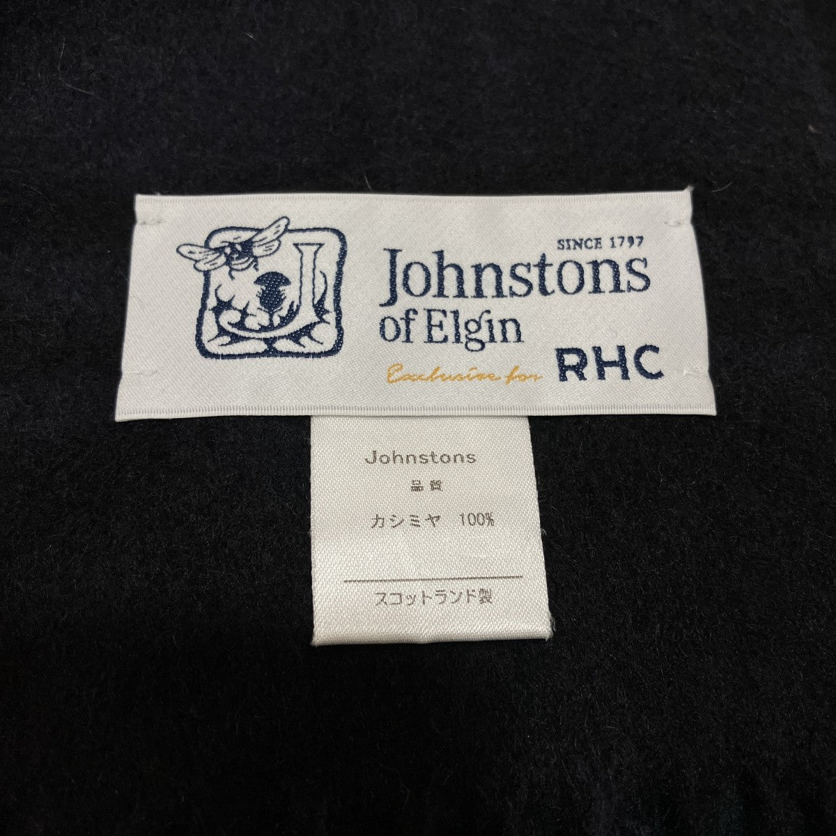 JOHNSTONS OF ELGIN×Ron Herman カシミヤチェックマフラー 古着・中古-4枚目のアイテム画像