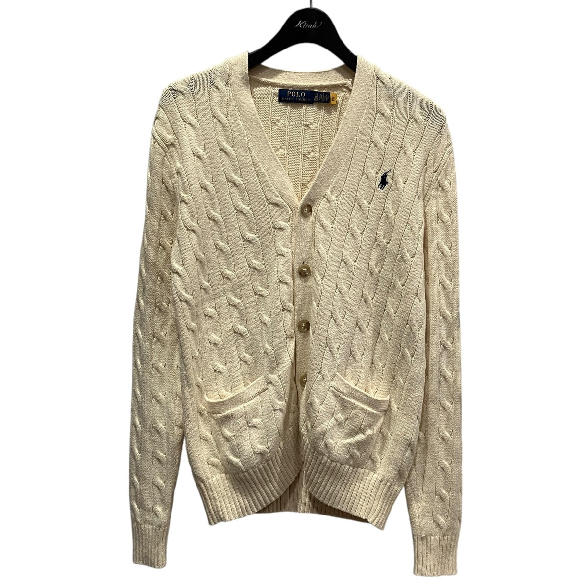 POLO RALPH LAUREN ケーブルニットカーディガン 古着・中古-1枚目のアイテム画像