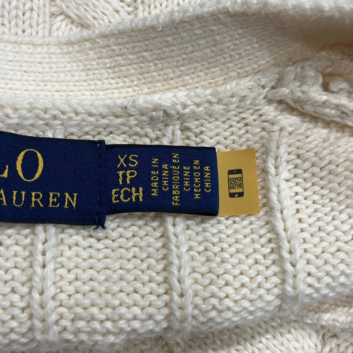 POLO RALPH LAUREN ケーブルニットカーディガン 古着・中古-5枚目のアイテム画像