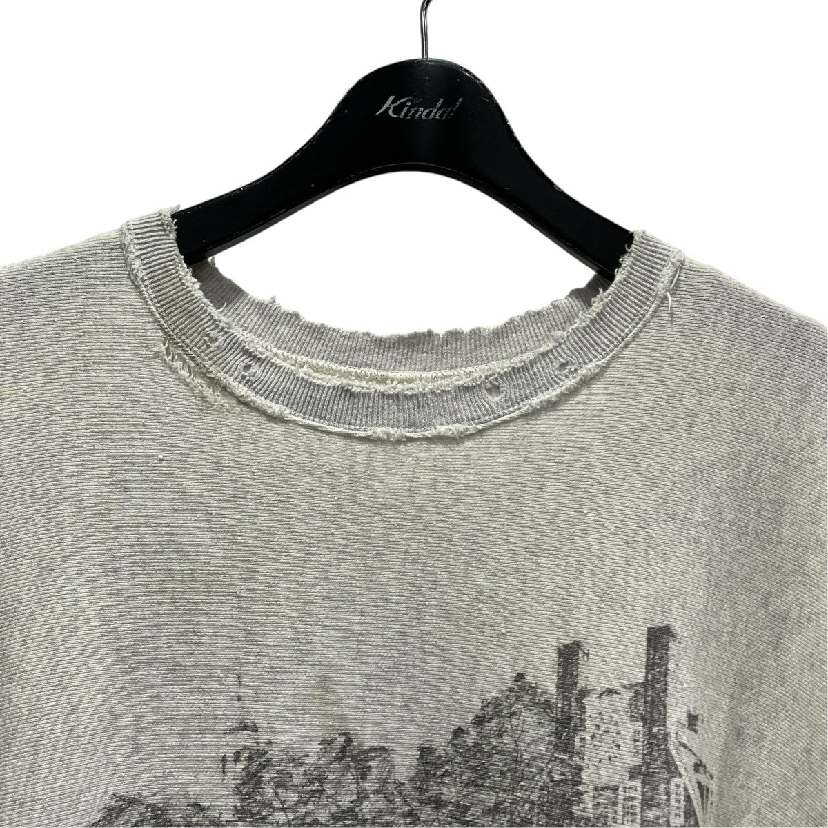 ANCELLM CREWNECK SWEAT SHIRTダメージスウェットANC-CT17-A-B 古着・中古-3枚目のアイテム画像