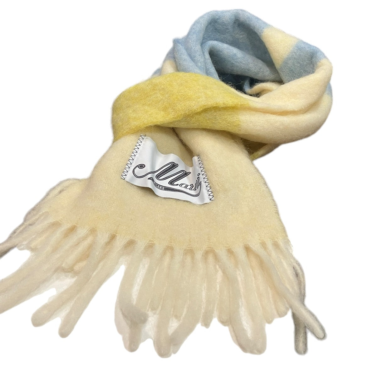 MARNI Mohair Strips ScarfアルパカモヘヤマフラーSCMC0062Y0UTW922 古着・中古-3枚目のアイテム画像