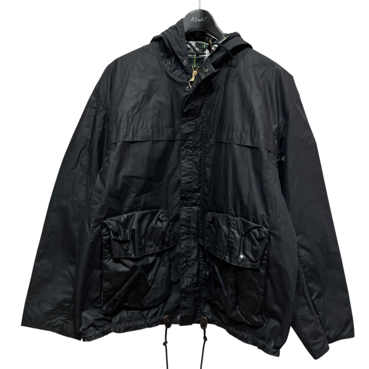 Barbour Short Durham Wax Jacketオイルドフーディ-ジャケット2448NY71 古着・中古-1枚目のアイテム画像