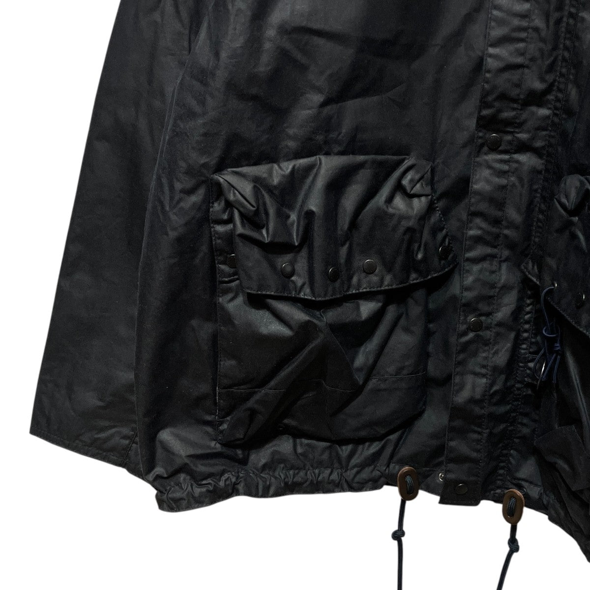 Barbour Short Durham Wax Jacketオイルドフーディ-ジャケット2448NY71 古着・中古-5枚目のアイテム画像