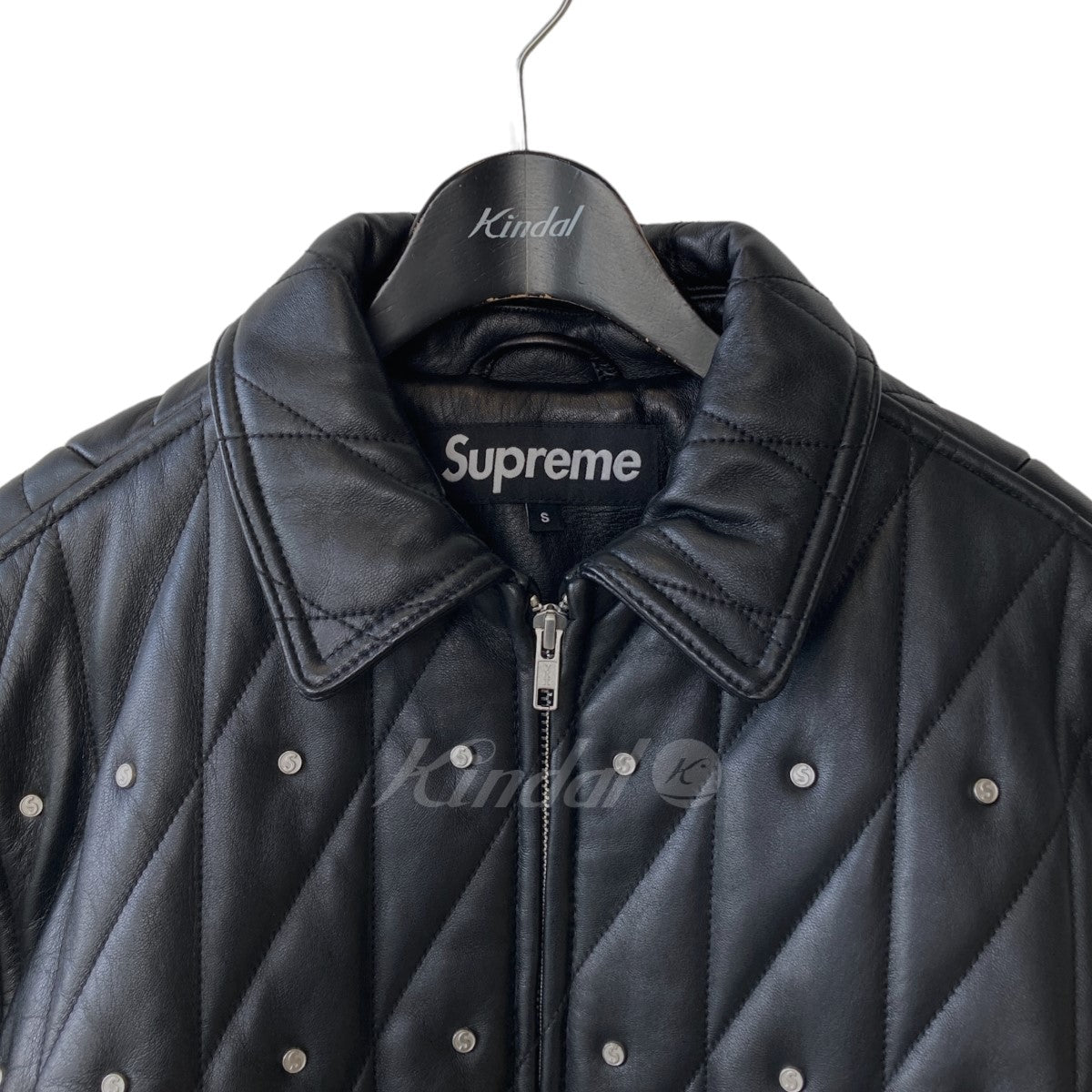 SUPREME(シュプリーム) 18AW Quilted Studded Leather Jacket レザー 