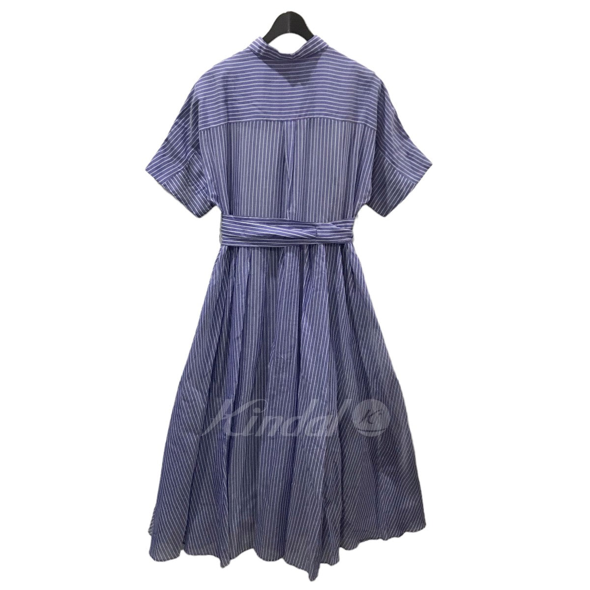 EBURE(エブール) シルクコットン ストライプ半袖ワンピース Silk Cotton Striped Dress 3510300394  ブルー・ホワイト サイズ 13｜【公式】カインドオルオンライン ブランド古着・中古通販【kindal】