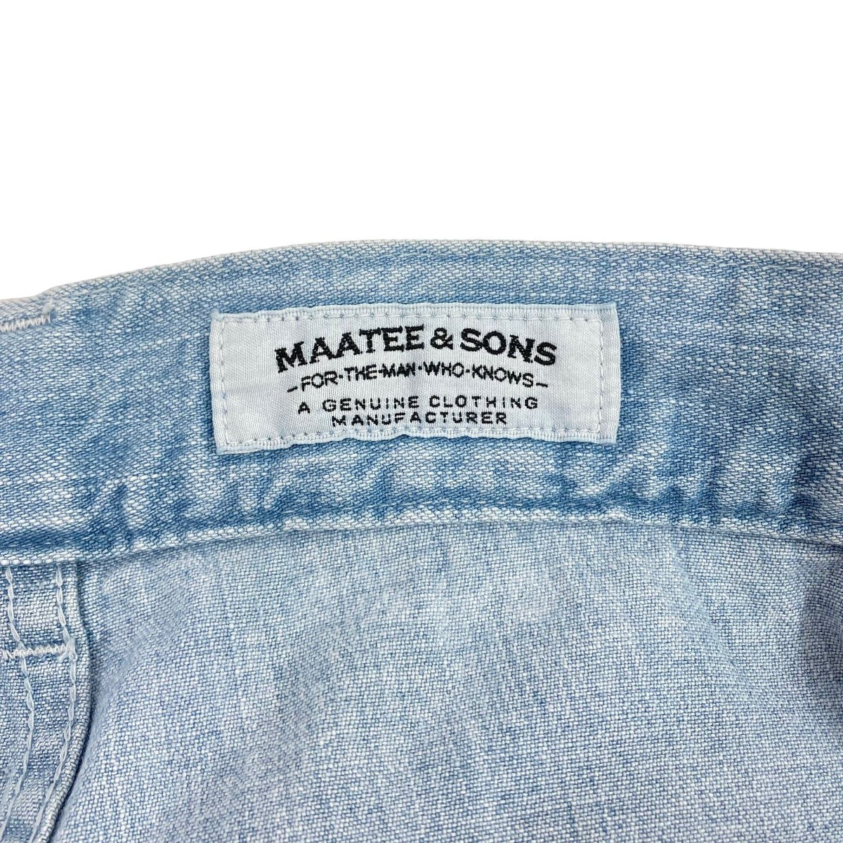 MAATEE＆SONS(マーティーアンドサンズ) 柿乃葉別注ハイブリーチデニムパンツ　Ex Mil Denim High Bleach