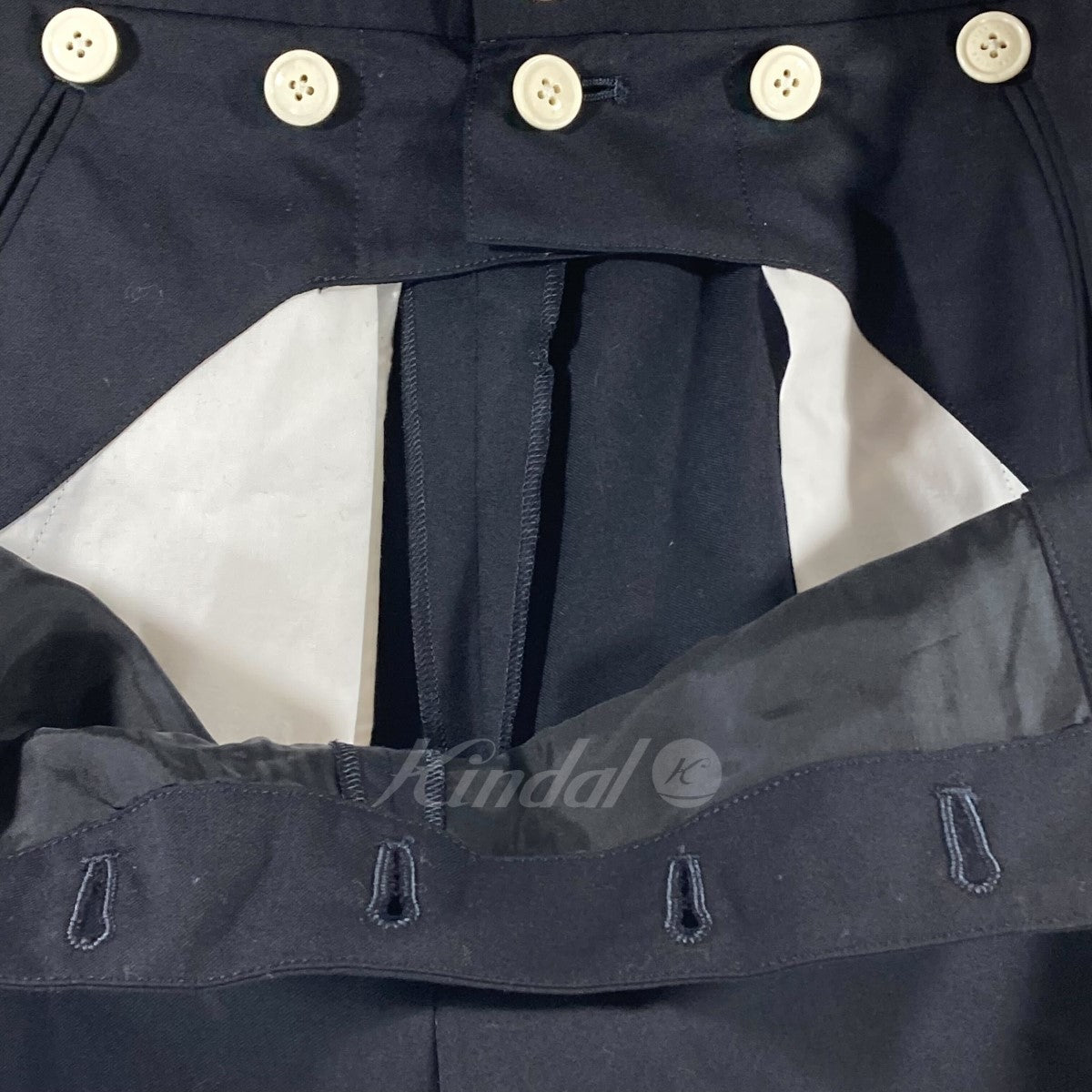 HYKE(ハイク) ハーフパンツ キュロットパンツ サイズ1 - 黒 クロップド HYKE(ハイク) クロップドパンツ 161-13063 ネイビー サイズ 1