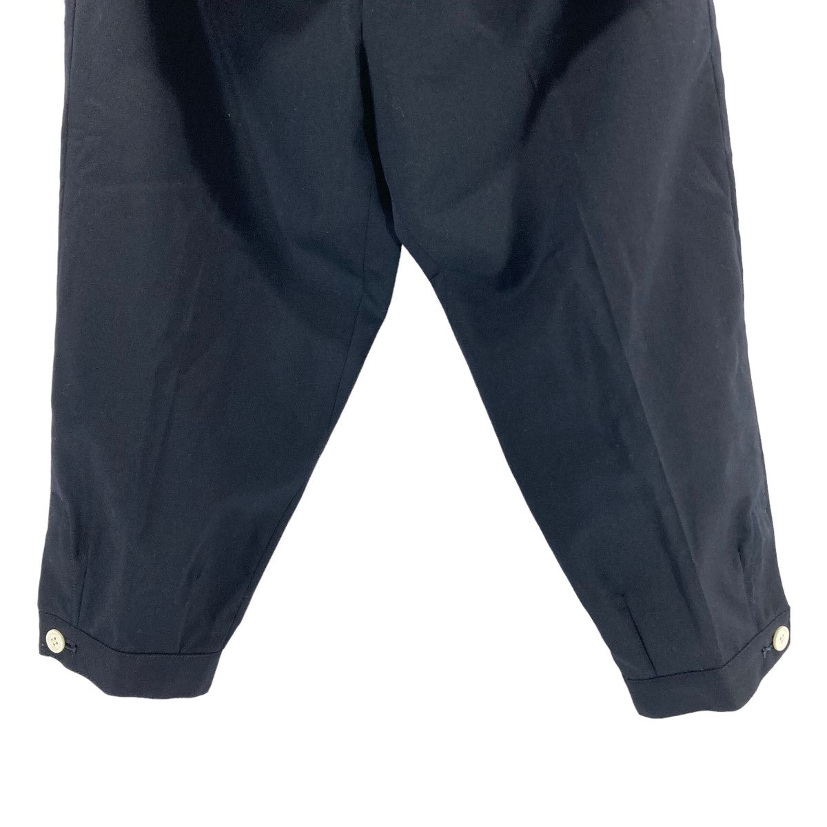 HYKE(ハイク) ハーフパンツ キュロットパンツ サイズ1 - 黒 クロップド HYKE ハイク 15AW ウールモヘアクロップドキュロットパンツ