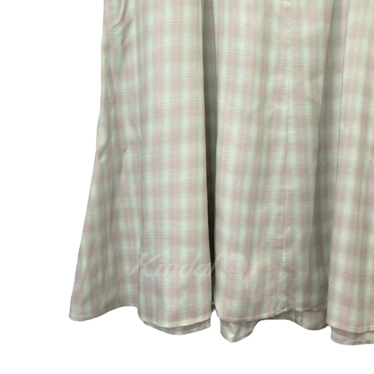 キャミソールワンピース Linen Mix Ombre Check Camisole Dress