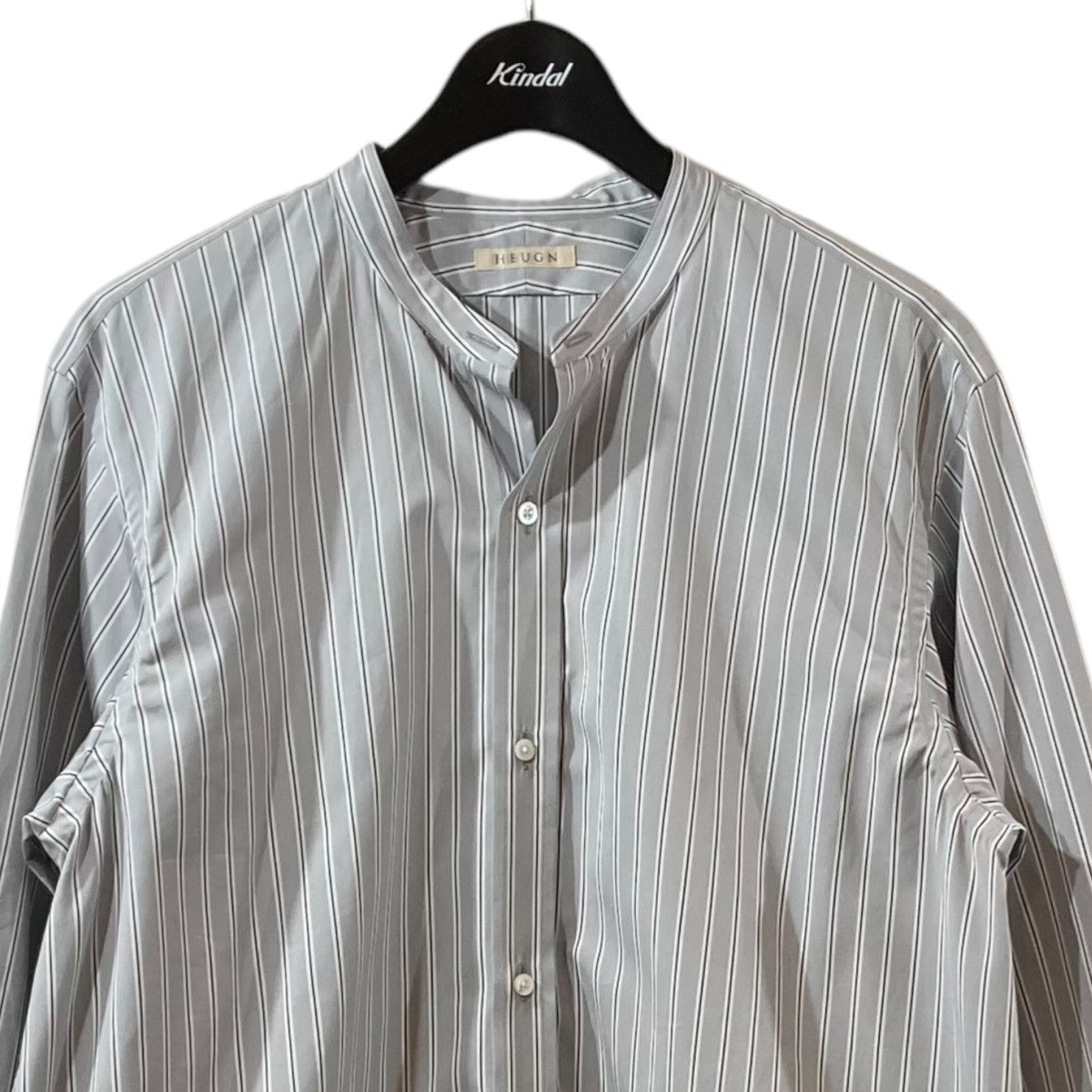 HEUGN(ユーゲン) 23SS Stripe Rob コットンオルタネイトストライプバンドカラーシャツ ストライプシャツ SHIRT 064  SHIRT 064 グレー サイズ 3｜【公式】カインドオルオンライン ブランド古着・中古通販【kindal】