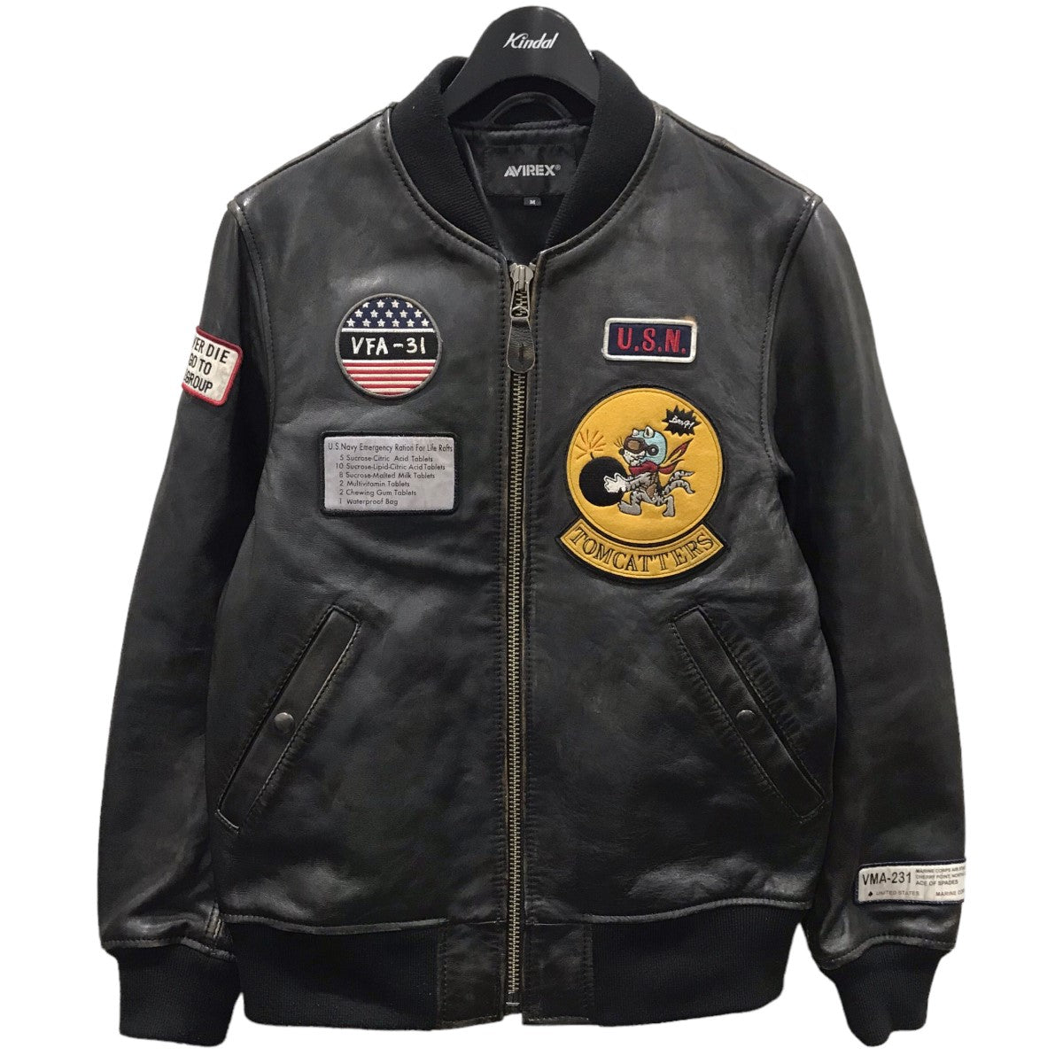 加工レザージャケット AGED LEATHER BLOUSON TOMCATTERS