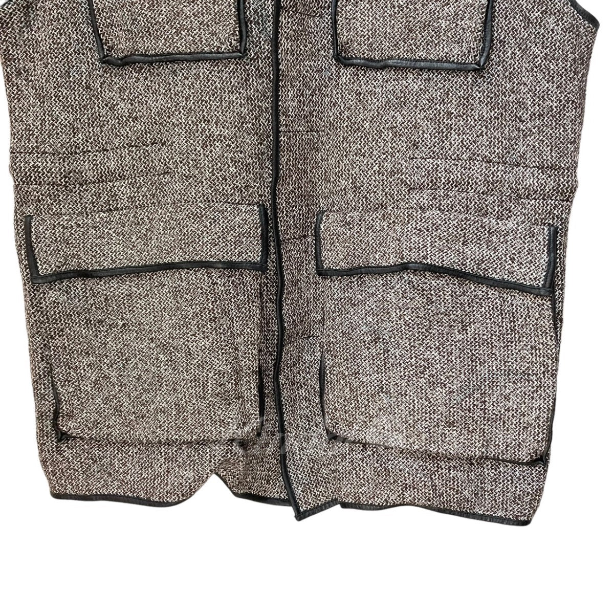 POSTELEGANT(ポステレガント) WASHI PAPER COTTON POCKET KNIT VEST 