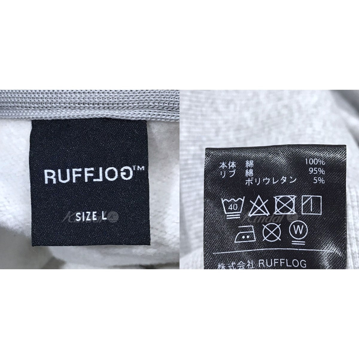 RUFFLOG × PACIFIC GOLF CLUB ロゴプリントプルオーバーパーカー