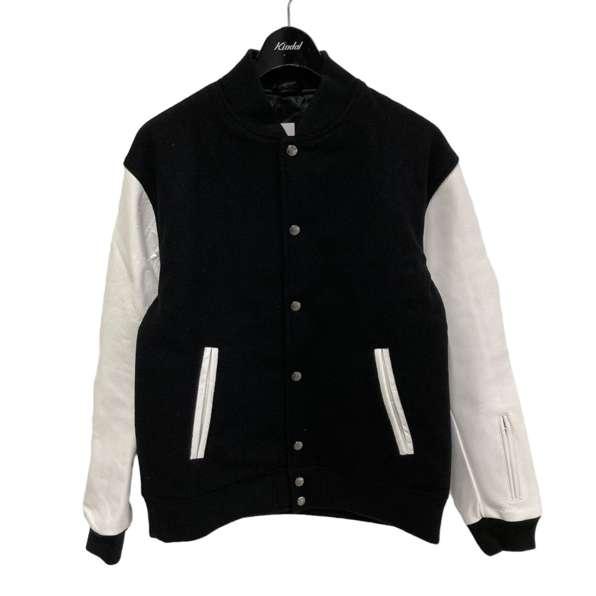 23AW LEATHER SLEEVE VARSITY JACKET