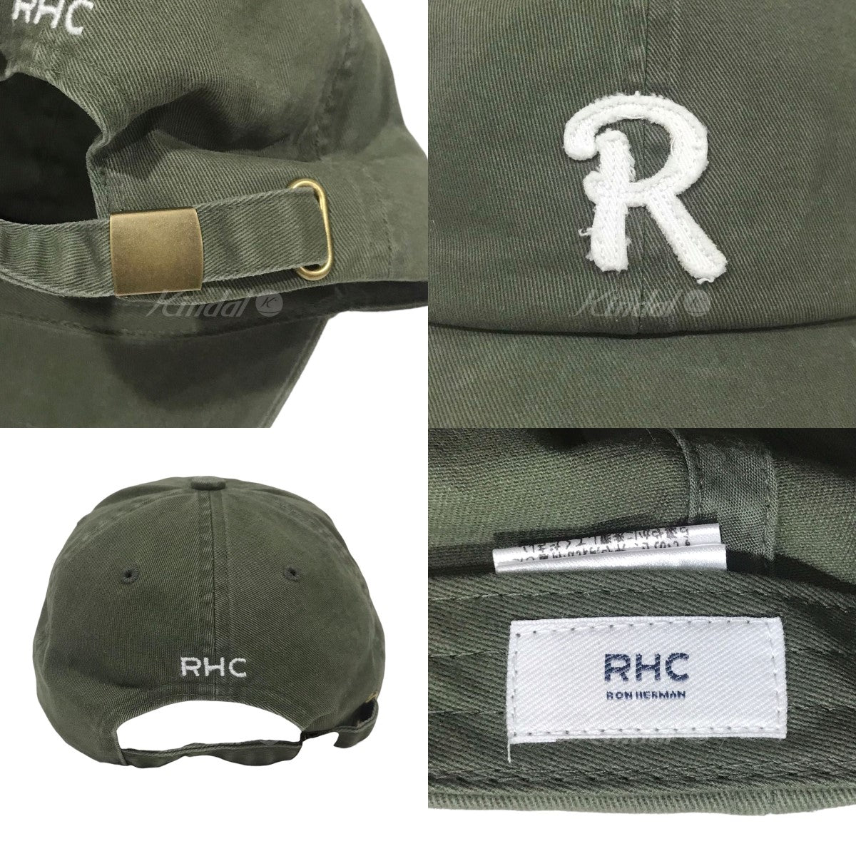 RHC Ron Herman(アールエイチシー ロンハーマン) Rパッチキャップ R Patch Cap 3921000005 3921000005  オリーブ｜【公式】カインドオルオンライン ブランド古着・中古通販【kindal】