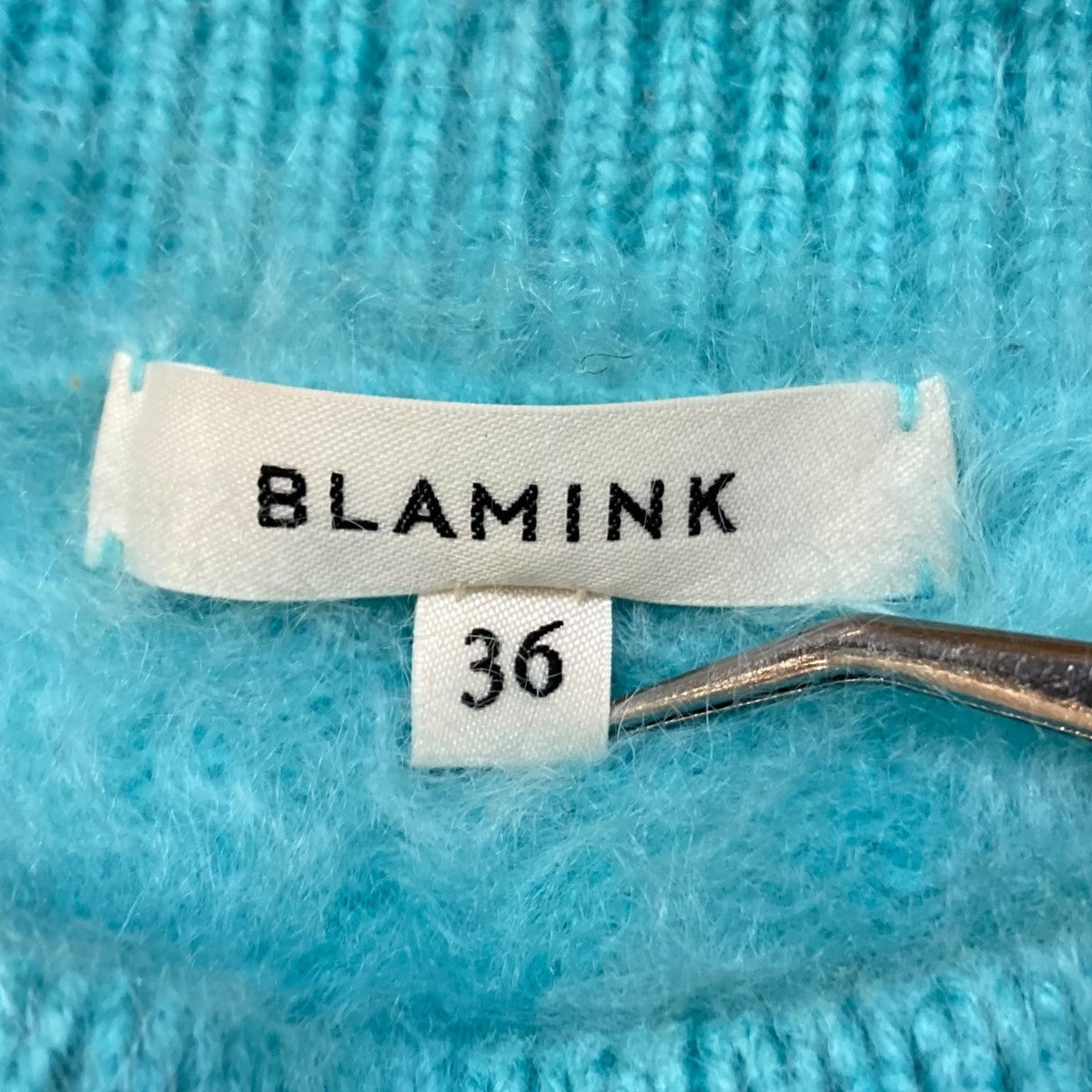 BLAMINK(ブラミンク) カシミヤファー 7G ニットノースリーブニット7918-299-0027 7918-299-0027 ブルー サイズ  36｜【公式】カインドオルオンライン ブランド古着・中古通販【kindal】